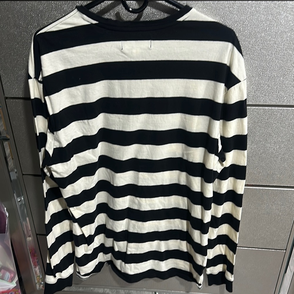 PacSun Black and White Nautical Long Sleeve Tee - Picture 3 of 3